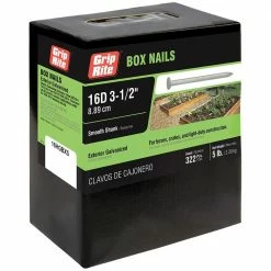 Grip-Rite #10 x 3-1/2 in. 16-Penny Hot Galvanized Steel Box Nails (5 lb.-Pack)