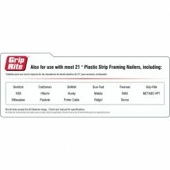 Grip-Rite 3 in. x 0.131 in. Plastic Brite Vinyl-Coated Smooth Shank Nails (1,000 per Box) 11 Grip-Rite 3 in. x 0.131 in. Plastic Brite Vinyl-Coated Smooth Shank Nails (1,000 per Box) -Hardware Essentials Sales Store grip rite collated framing nails gr0141m 4f 1000