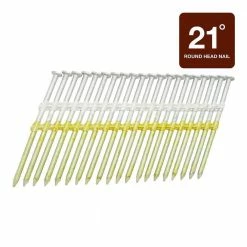 Grip-Rite 3-1/4 in. x 0.131 in. 21-Degree Plastic Hot Galvanized Smooth Shank Round Head Framing Nails (4,000 Per Box) -Hardware Essentials Sales Store grip rite collated framing nails gr034hg c3 1000