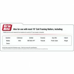 Grip-Rite 2 in. x 0.092 in. 15° Wire Ring Shank Framing Nails 1,200 per Box -Hardware Essentials Sales Store grip rite collated framing nails grc6r92hg1 c3 1000