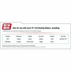 Grip-Rite 1-1/4 in. x 0.120 in. 15° Hot Galvanized Ring Shank Coil Roofing Nails (7,200-Pack) -Hardware Essentials Sales Store grip rite collated roofing nails grcr3drhdg 4f 1000