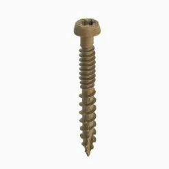 Grip-Rite #8 x 1-5/8 in. Coarse Brown Polymer-Plated Steel Star--Drive Composite Deck Screws (1 lb. per Box) -Hardware Essentials Sales Store grip rite deck screws n158csb1 4f 1000