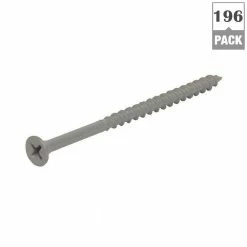 Grip-Rite #8 x 1-1/4 in. Philips Bugle-Head Coarse Thread Sharp Point Polymer Coated Exterior Screw (1 lb./Pack) 10 Grip-Rite #8 x 1-1/4 in. Philips Bugle-Head Coarse Thread Sharp Point Polymer Coated Exterior Screw (1 lb./Pack) -Hardware Essentials Sales Store grip rite deck screws ptn114s1 a0 1000