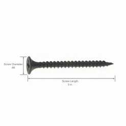 Grip-Rite #8 x 3 in. Philips Bugle-Head Fine Thread Drywall Screws (5 lb.-Pack) -Hardware Essentials Sales Store grip rite drywall screws 3dws5 40 1000