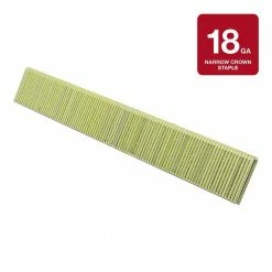 Grip-Rite 3/4 in. x 1/4 in. 18-Gauge Electro-Galvanized L-Style Narrow Crown Staples (5,000-Per Box)