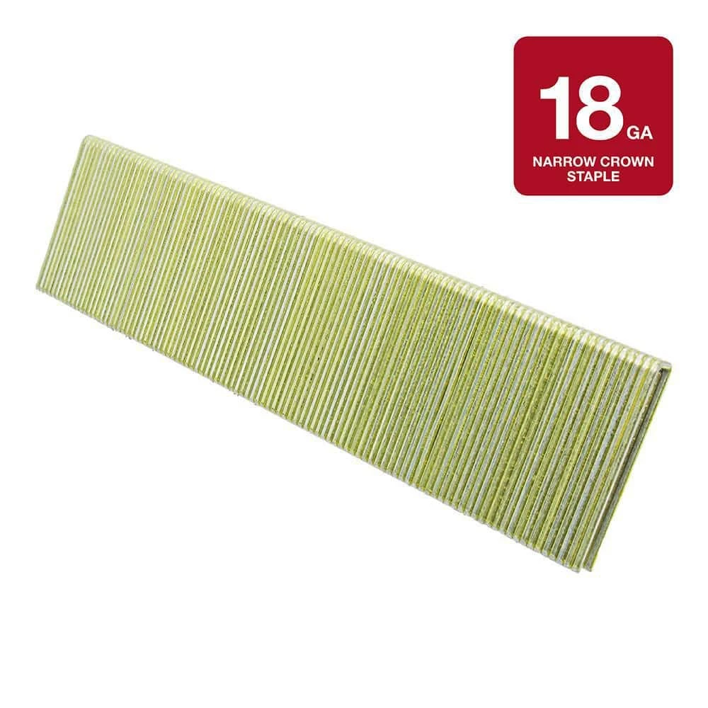 Grip-Rite 1-1/4 in. x 1/4 in. 18-Gauge Electrogalvanized L Style Narrow Crown Staples (5,000 Per Box) 4 Grip-Rite 1-1/4 in. x 1/4 in. 18-Gauge Electrogalvanized L Style Narrow Crown Staples (5,000 Per Box) - Image 4