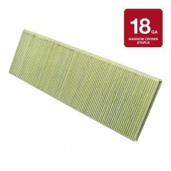 Grip-Rite 1-1/2 in. x 1/4 in. 18-Gauge Electrogalvanized L Style Narrow Crown Staples (5,000- Per Box) -Hardware Essentials Sales Store grip rite pneumatic staples grl17 c3 1000