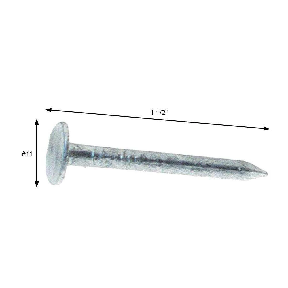 Grip-Rite #11 x 1-1/2 in. Galvanized Roofing Nails (1 lb.-Pack) 2 Grip-Rite #11 x 1-1/2 in. Galvanized Roofing Nails (1 lb.-Pack) - Image 2