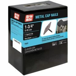 Grip-Rite #12 x 1-3/4 in. Metal Square Cap Roofing Nails (3 lb.-Pack)