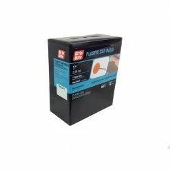 Grip-Rite #12 x 1 in. 2D Electro-Galvanized Steel Roofing Nails with Plastic Cap (1 lb.-Pack)