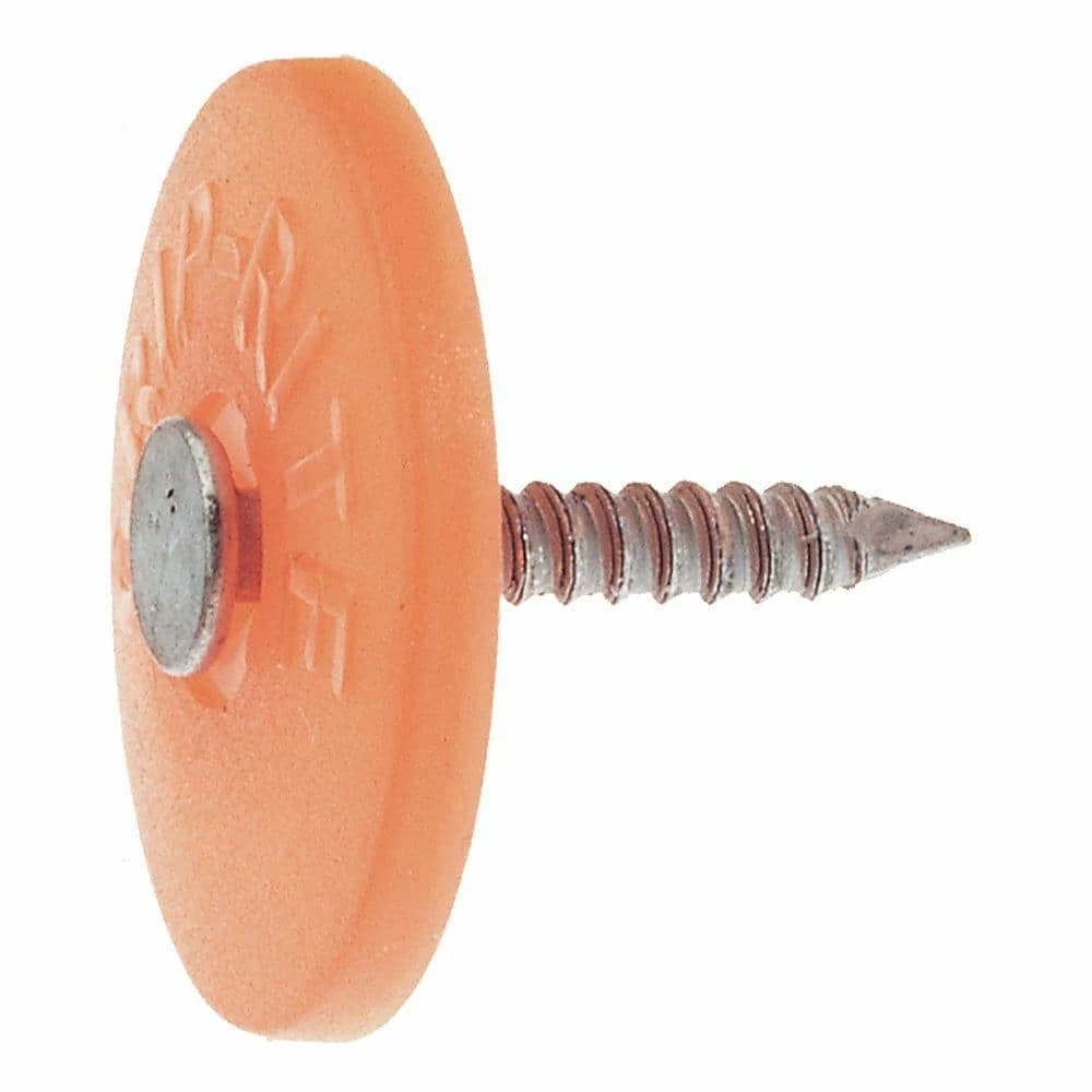 Grip-Rite #12 x 1 in. Plastic Round Cap Roofing Nail (3,000-Pack) 1 Grip-Rite #12 x 1 in. Plastic Round Cap Roofing Nail (3,000-Pack)