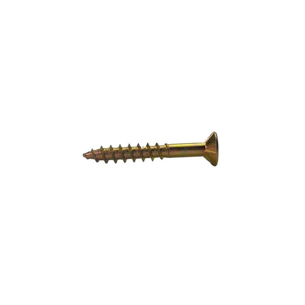 Grip-Rite #6 x 1-1/4 in. Philips Bugle-Head Coarse Thread Gold Screws (1 lb./Pack) 2 Grip-Rite #6 x 1-1/4 in. Philips Bugle-Head Coarse Thread Gold Screws (1 lb./Pack) - Image 2