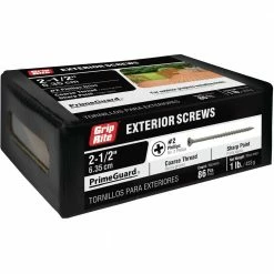 Grip-Rite #9 x 2-1/2 in. Philips Bugle-Head Coarse Thread Sharp Point Polymer Coated Exterior Screws (1 lb./Pack)