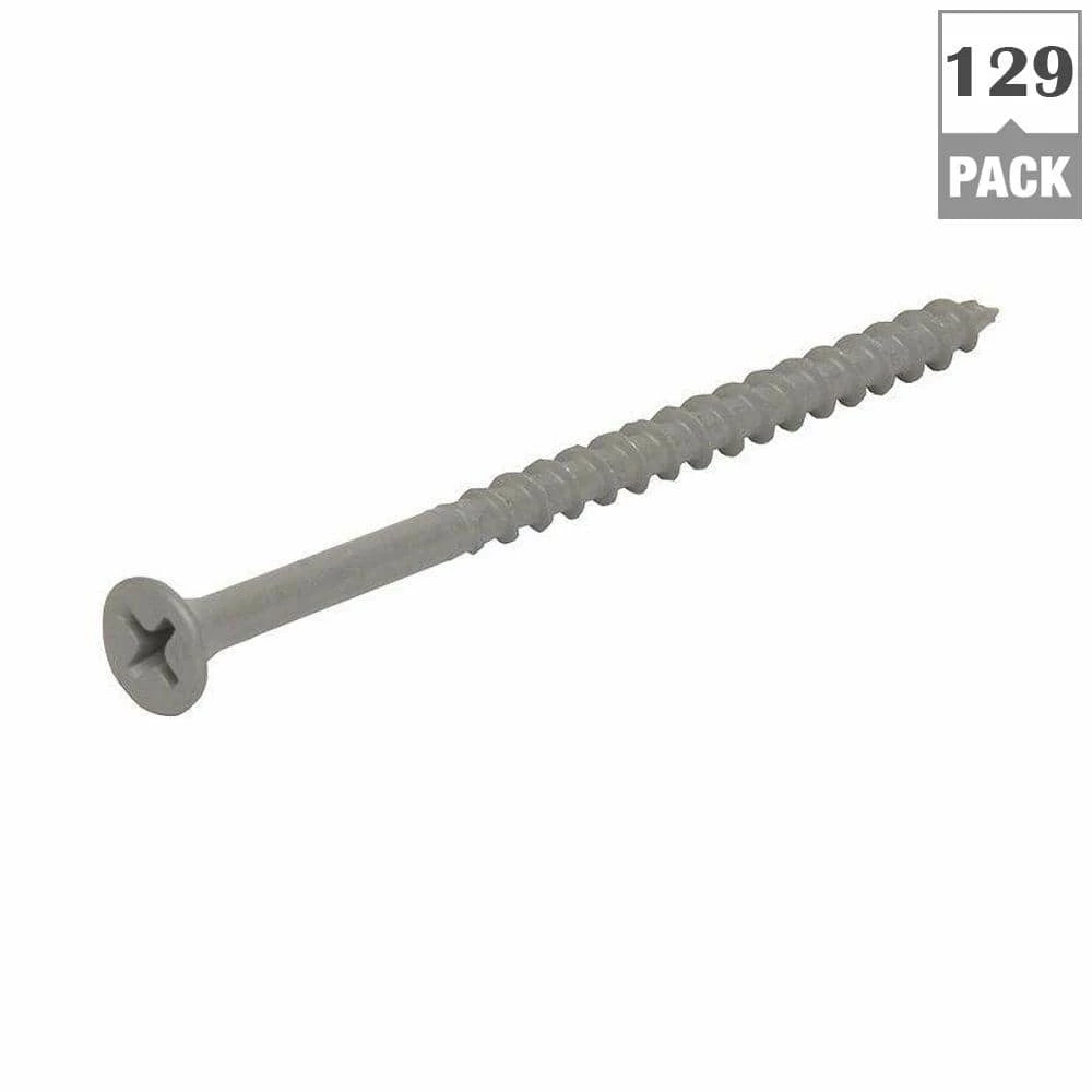 Grip-Rite #8 x 2 in. Phillips Bugle-Head Coarse Thread Sharp Point Polymer Coated Exterior Screws (1 lb./Pack) 5 Grip-Rite #8 x 2 in. Phillips Bugle-Head Coarse Thread Sharp Point Polymer Coated Exterior Screws (1 lb./Pack) - Image 5