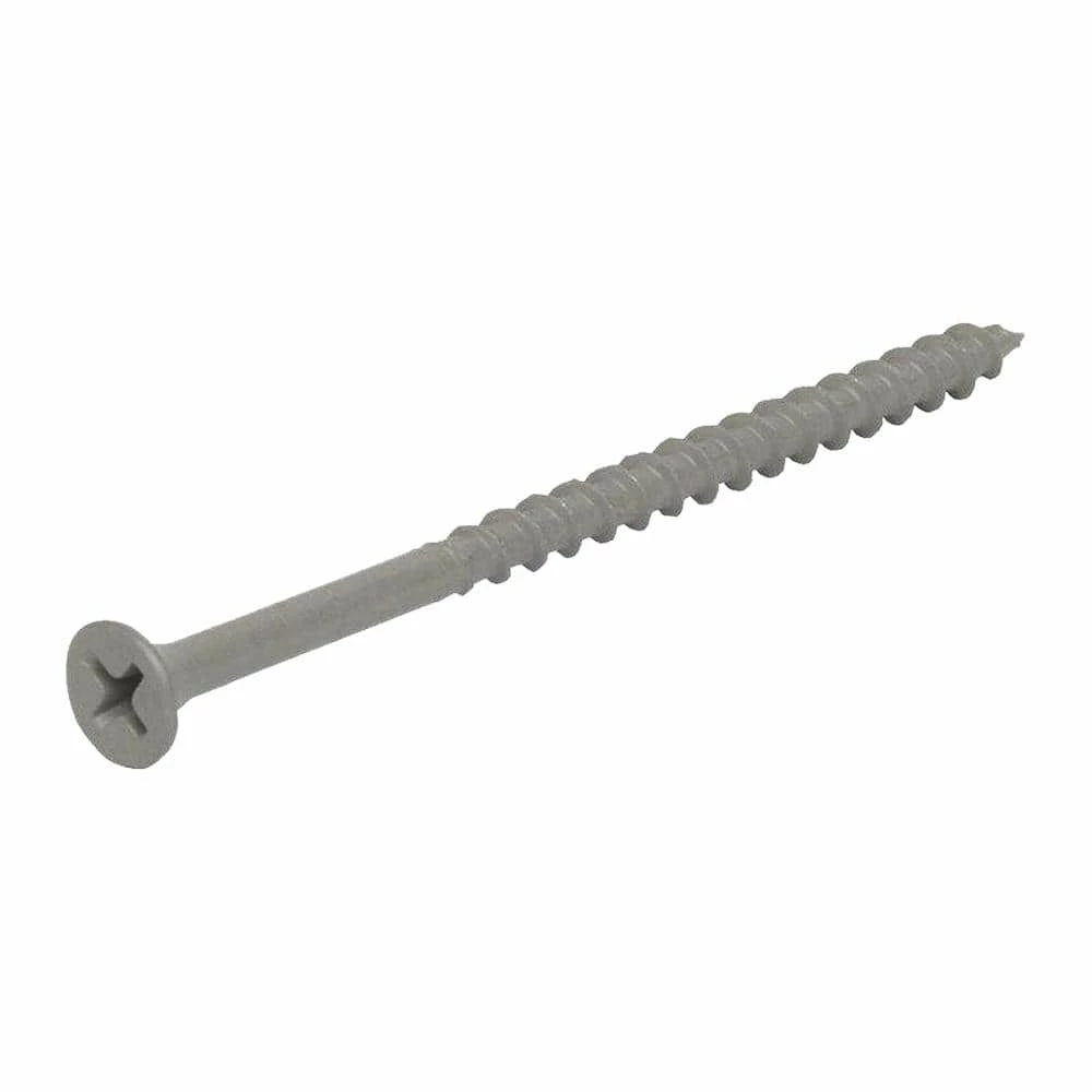 Grip-Rite #10 x 3-1/2 in. Philips Bugle-Head Coarse Thread Sharp Point Polymer Coated Exterior Screw (1lb - Pack) 6 Grip-Rite #10 x 3-1/2 in. Philips Bugle-Head Coarse Thread Sharp Point Polymer Coated Exterior Screw (1lb - Pack) - Image 6