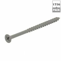 Grip-Rite #8 x 3 in. Philips Bugle-Head Coarse Thread Sharp Point Polymer Coated Exterior Screws (25 lbs./Pack) -Hardware Essentials Sales Store grip rite wood screws ptn325b a0 1000