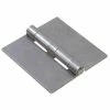 Hardware Essentials 2 in. Plain Steel Weldable Surface Hinge Square Corner with Full Surface Fixed Pin (5-Pack)