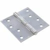 Hardware Essentials 4 in. Zinc Plated General Purpose Broad Hinge with Removable Pin (5-Pack)
