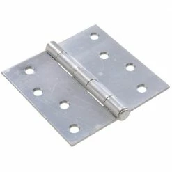 Hardware Essentials 4 in. Zinc Plated General Purpose Broad Hinge with Removable Pin (5-Pack)