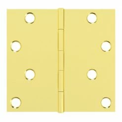 Hardware Essentials 4 in. Brass Residential Door Hinge with Square Corner Removable Pin Full Mortise (9-Pack) 6 Hardware Essentials 4 in. Brass Residential Door Hinge with Square Corner Removable Pin Full Mortise (9-Pack) -Hardware Essentials Sales Store hardware essentials door hinges 852819 0 40 1000