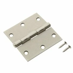 Hardware Essentials 3-1/2 in. Satin Nickel Residential Door Hinge with Square Corner Removable Pin Full Mortise (9-Pack) -Hardware Essentials Sales Store hardware essentials door hinges 852828 0 a0 1000