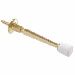 Hardware Essentials 3 in. Brass Utility Rigid Door Stop (5-Pack)