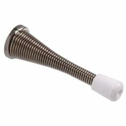 Hardware Essentials 3 in. Pewter Broad Base Spring Door Stop (5-Pack)