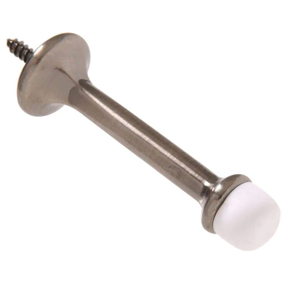 Hardware Essentials 3 in. Pewter Standard Rigid Door Stop (5-Pack) 1 Hardware Essentials 3 in. Pewter Standard Rigid Door Stop (5-Pack)