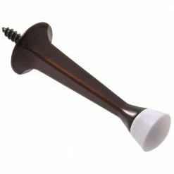 Hardware Essentials 3 in. Antique Bronze Square Rigid Door Stop (5-Pack)