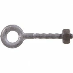 Hardware Essentials 1/2-13 x 8 in. Forged Steel Hot-Dipped Galvanized Eye Bolt with Hex Nut in Plain Pattern (5-Pack)