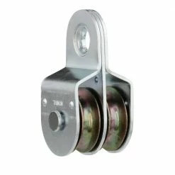 Hardware Essentials 1-1/2 in. Double Sheave Heavy Duty Pulley with Fixed Eye (2-Pack) -Hardware Essentials Sales Store hardware essentials pulleys 852494 0 40 1000