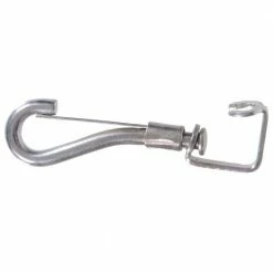 Hardware Essentials 1 and 2 in. Open Eye Swivel Spring Snap with Chain Snap in Zinc-Plated (10-Pack)