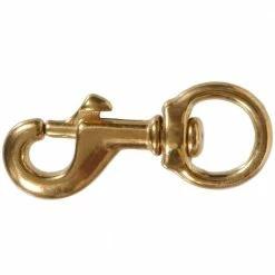 Hardware Essentials 3/4 x 3-1/8 in. Bolt Snap with Round Swivel Eye in Solid Brass (10-Pack)