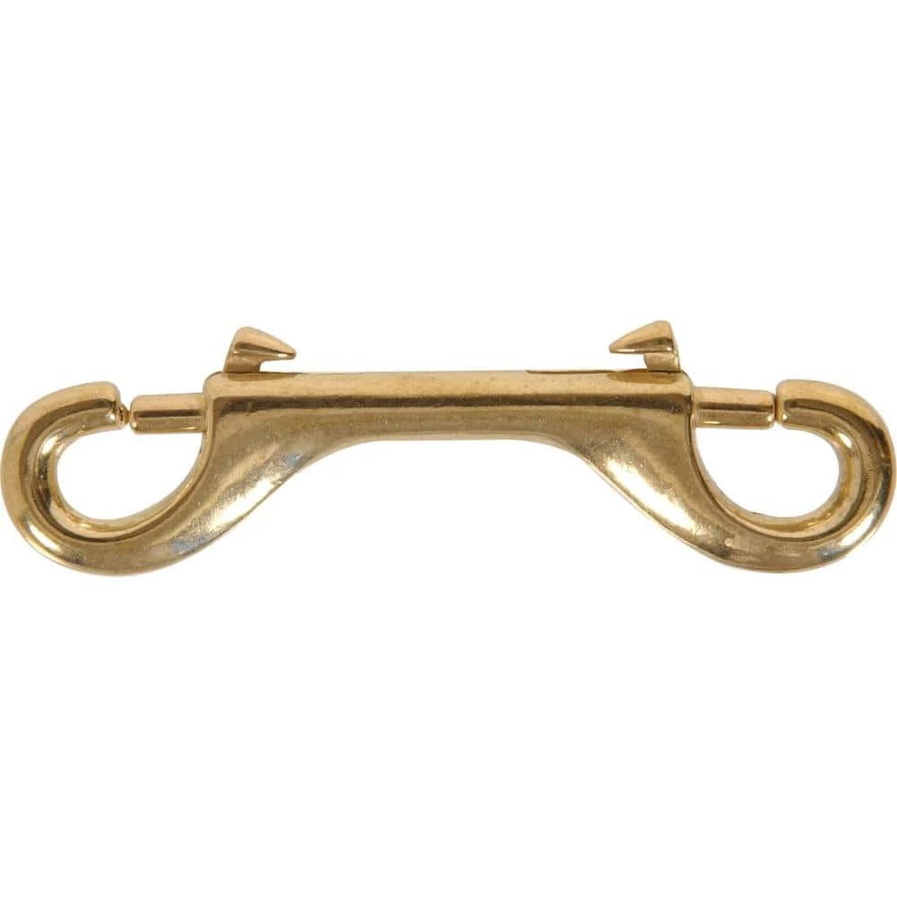 Hardware Essentials 3-3/8 in. Double Ended Bolt Snap in Solid Brass (10-Pack) 1 Hardware Essentials 3-3/8 in. Double Ended Bolt Snap in Solid Brass (10-Pack)
