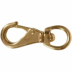 Hardware Essentials 3/4 x 4-5/16 in. Quick Snap with Round Swivel Eye in Solid Brass (10-Pack)