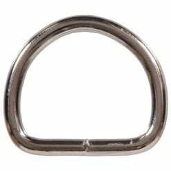 Hardware Essentials 0.243 in. Wire x 1-1/4 in. Inside Height x 1-1/8 in. Inside Width Nickel-Plated Welded D-Ring (10-Pack)