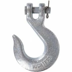 Hardware Essentials 1/4 in. Zinc-Plated Forged Steel Chain Hook with Grade 43 in Clevis Type Slip Hook (5-Pack)