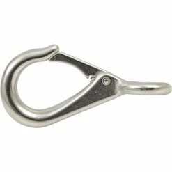 Hardware Essentials 3/4 in. x 3-5/8 in. Stainless Steel Round Fixed Eye Quick Snap (3-Pack)