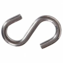 Hardware Essentials 0.307 in. x 3 in. Stainless Steel S-Hook (10-Pack)