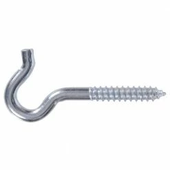 Hardware Essentials 1/4 x 4-1/4 in. Zinc-Plated Heavy Duty Screw Hook (10-Pack)