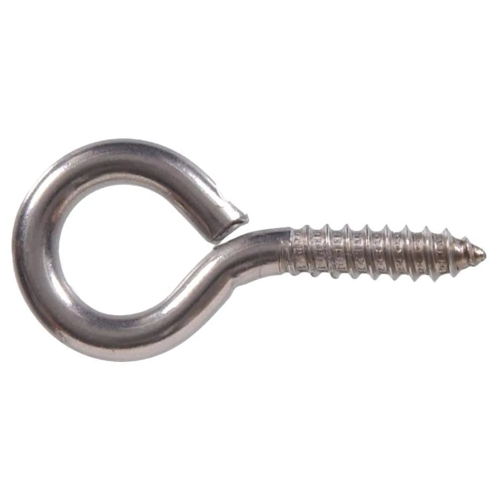 Hardware Essentials 0.263 in. x 2-5/8 in. Stainless Steel Large Screw Eye (10-Pack) 1 Hardware Essentials 0.263 in. x 2-5/8 in. Stainless Steel Large Screw Eye (10-Pack)