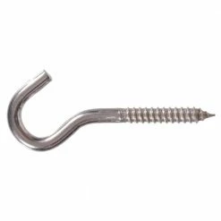 Hardware Essentials 3/8 x 4-7/8 in. Stainless Steel Heavy Duty Screw Hook (10-Pack)