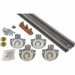 Hardware Essentials 48 in. By-Pass Door Set with Dial Hangers (1-Pack)