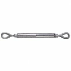 Hardware Essentials 3/8-16 x 17-5/8 in. Eye and Eye Turnbuckle in Forged Steel with Hot-Dipped Galvanized (2-Pack)