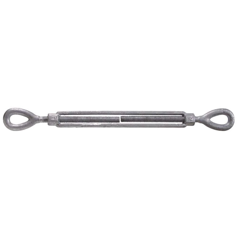 Hardware Essentials 1/2-13 x 19-1/8 in. Eye and Eye Turnbuckle in Forged Steel with Hot-Dipped Galvanized (2-Pack) 1 Hardware Essentials 1/2-13 x 19-1/8 in. Eye and Eye Turnbuckle in Forged Steel with Hot-Dipped Galvanized (2-Pack)