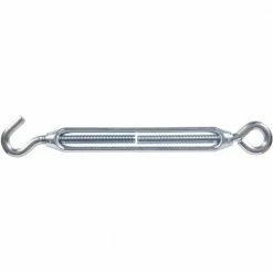 Hardware Essentials 5/16-18 x 8-7/8 in. Hook and Eye Turnbuckle in Zinc-Plated (5-Pack)