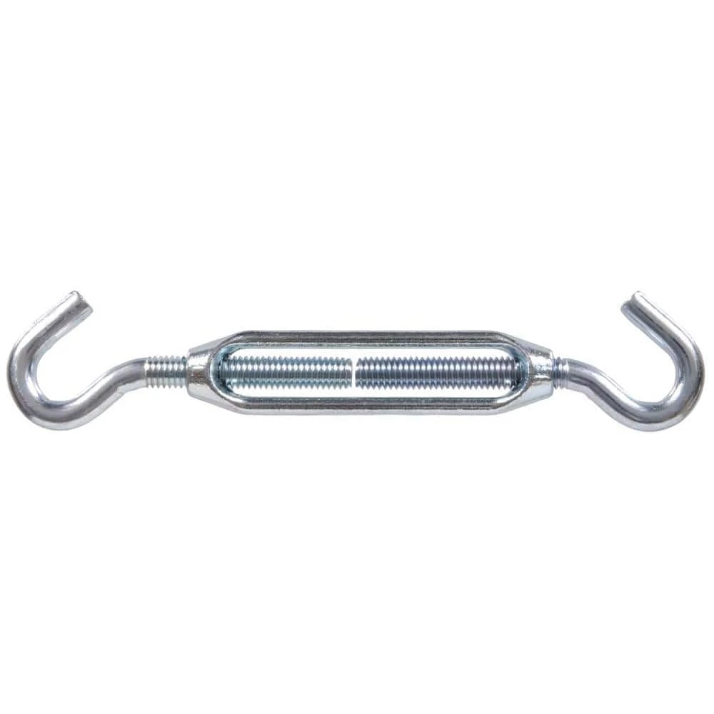 Hardware Essentials 3/8-16 in. x 16-1/4 in. Zinc-Plated Hook and Hook Turnbuckle (1-Pack) 1 Hardware Essentials 3/8-16 in. x 16-1/4 in. Zinc-Plated Hook and Hook Turnbuckle (1-Pack)